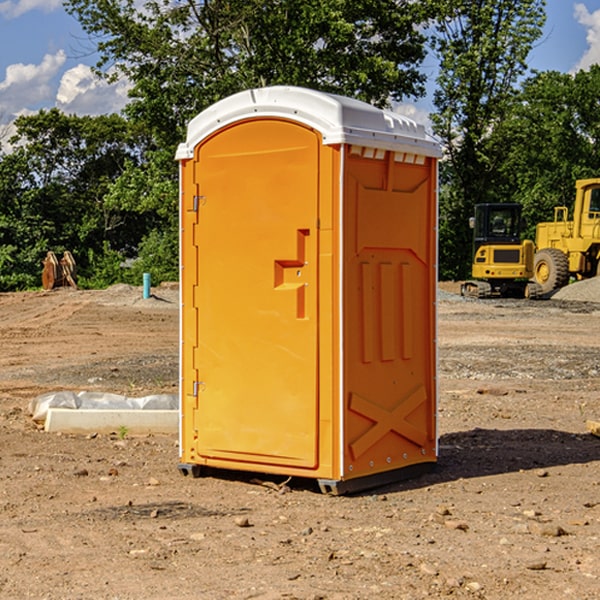 how often are the porta potties cleaned and serviced during a rental period in Mount Haley